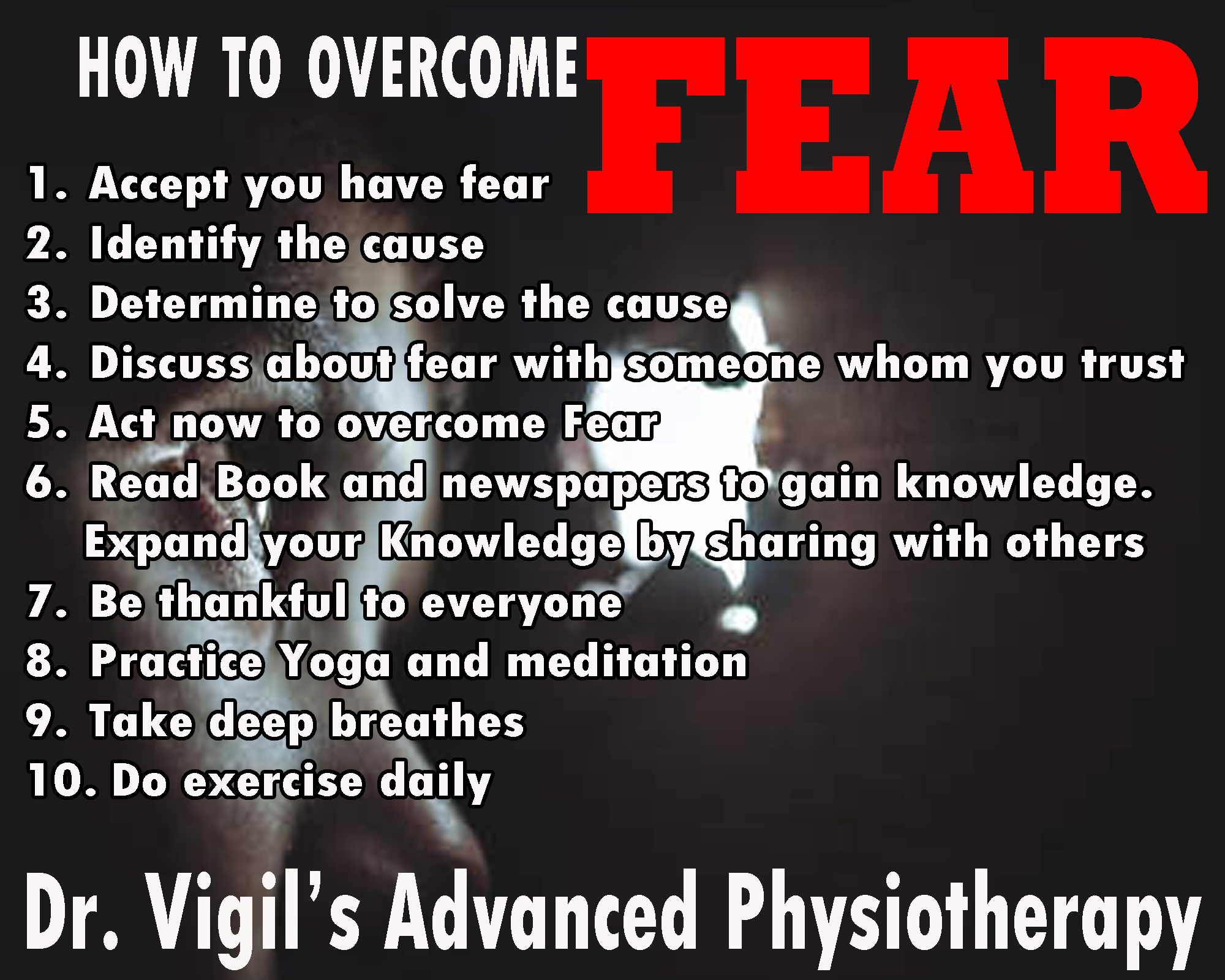 10 ways to How to Overcome Fears