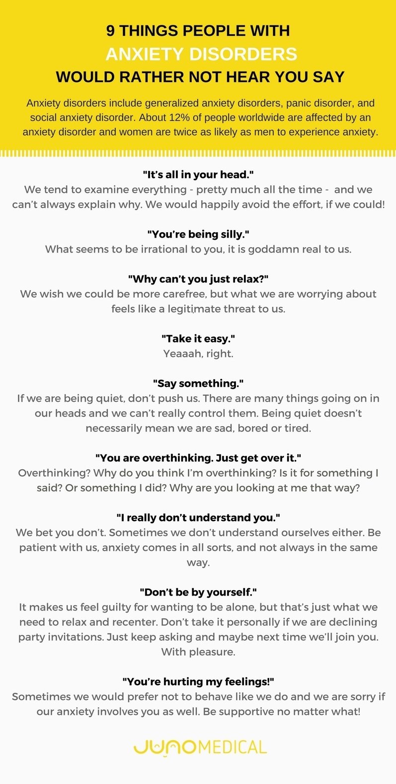 9 things people with anxiety would rather not hear you say ...