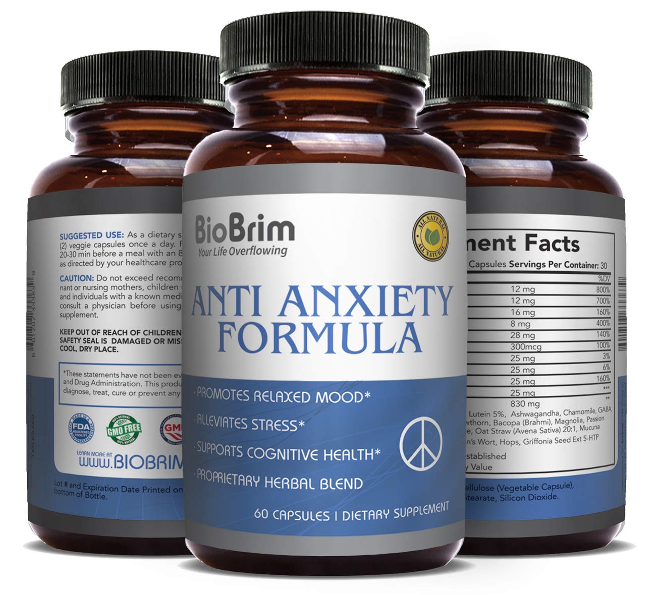 Anti Anxiety Formula All Natural Anxiety Relief Supplement Including ...
