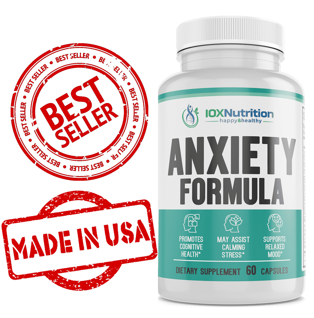 Best Stress Reduction and Anxiety Relief Supplement, Natural Herbal ...