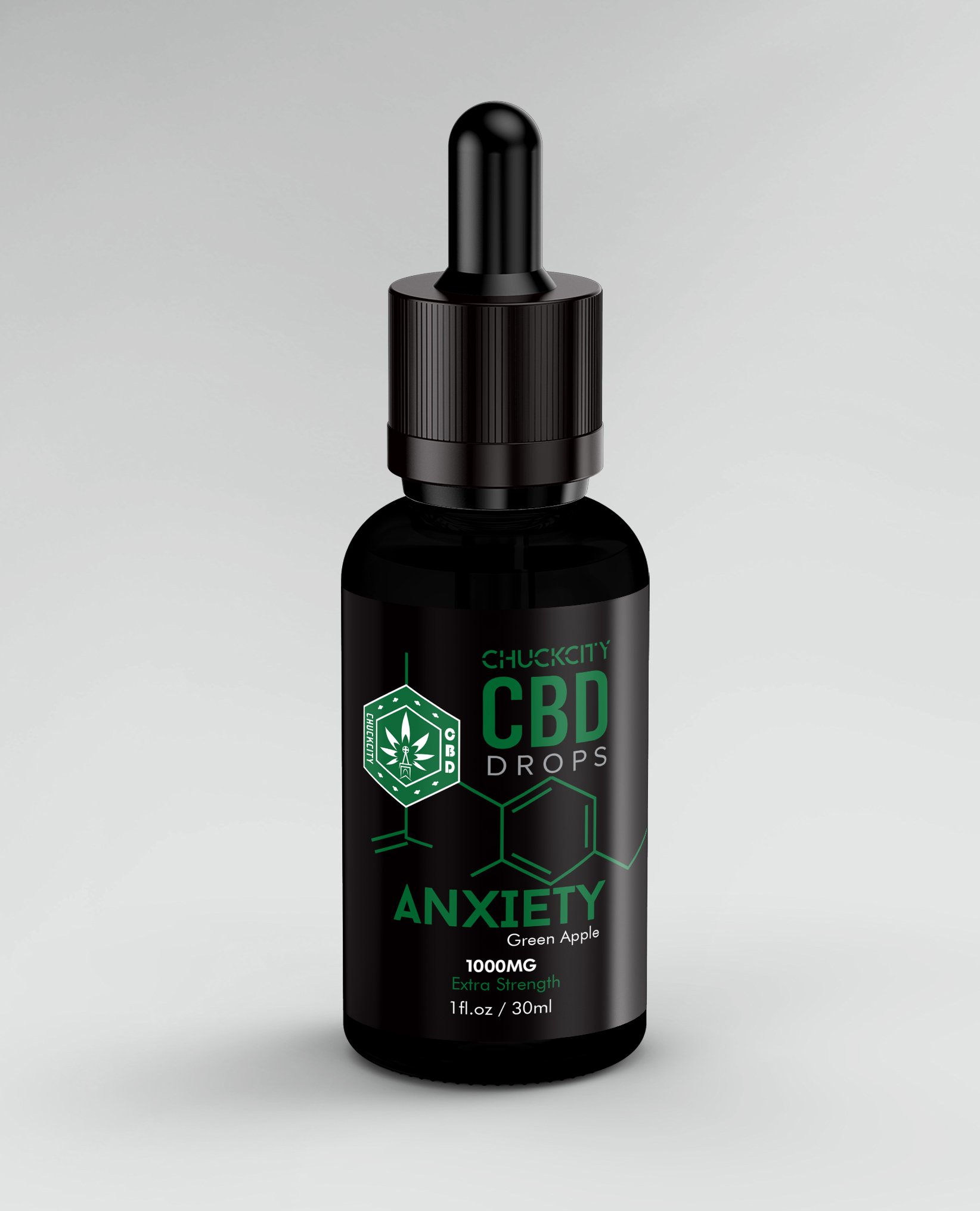 CBD Anxiety (Green Apple) Drops/Tinctures 1000mg