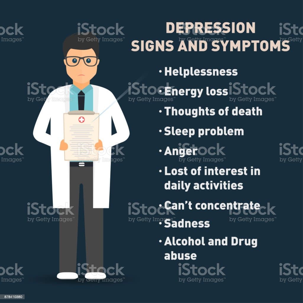 Depression Signs And Symptoms Doctor With Medical Clipboard Healthcare ...