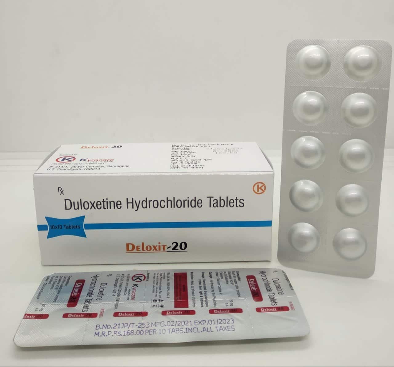 Duloxetine Hydrochloride 20 mg tablets ( deloxit 20 ), Prescription ...