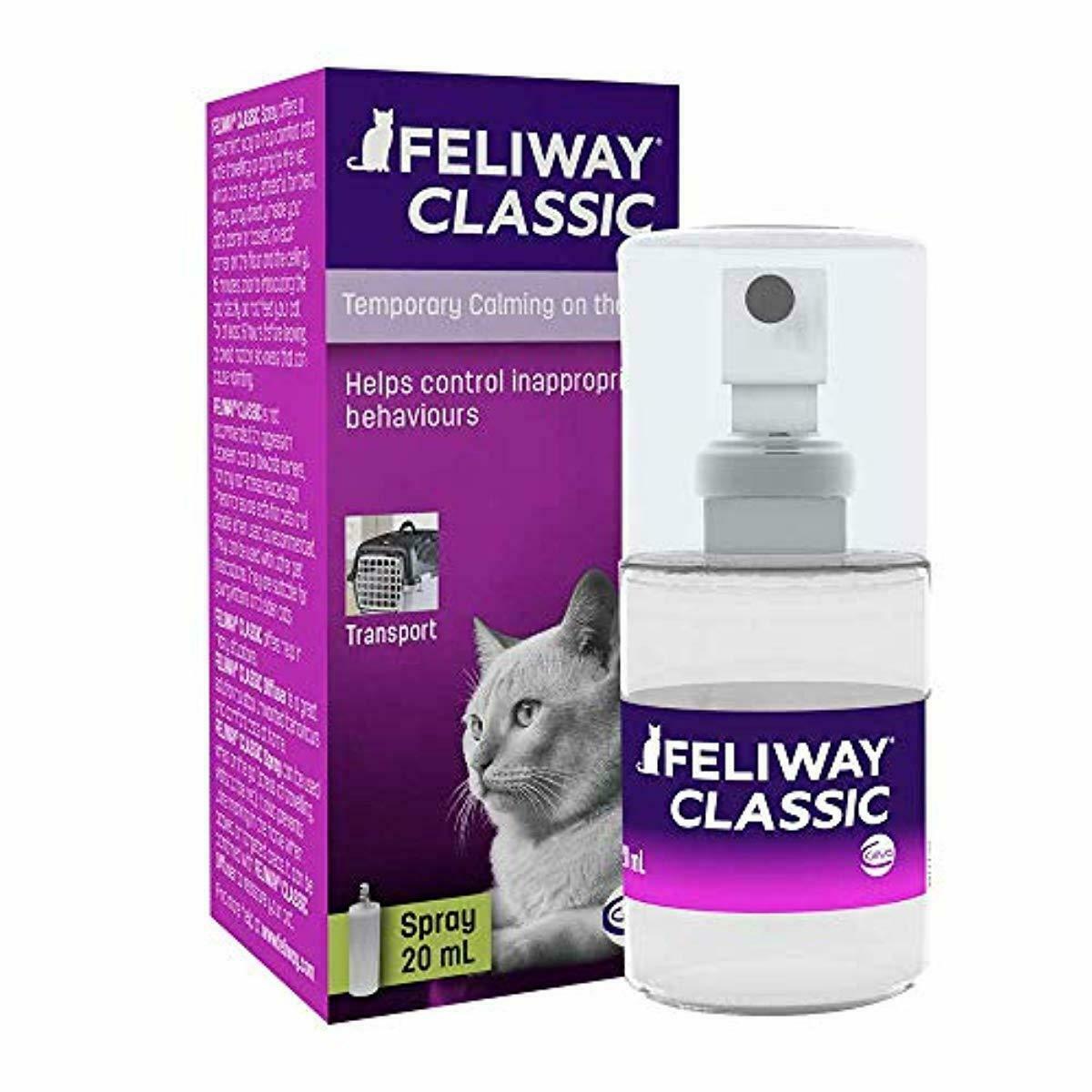 FELIWAY Classic 20Ml Spray, Calming Cat Behavioural Stress ...