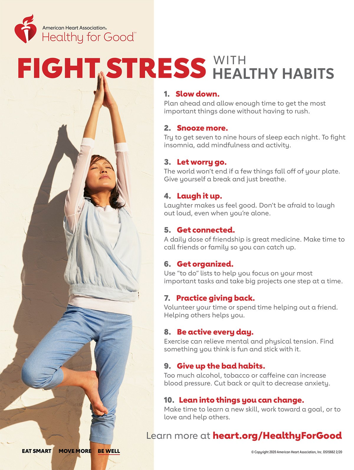 Fight Stress with Healthy Habits Infographic