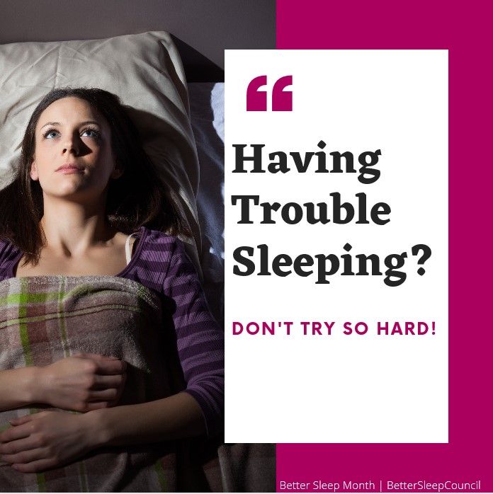 Having Trouble Sleeping?