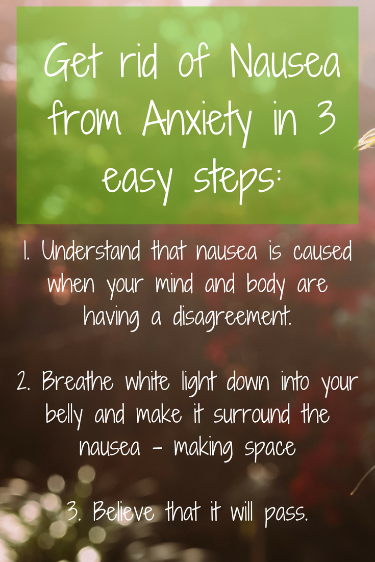 How to get rid of nausea from anxiety