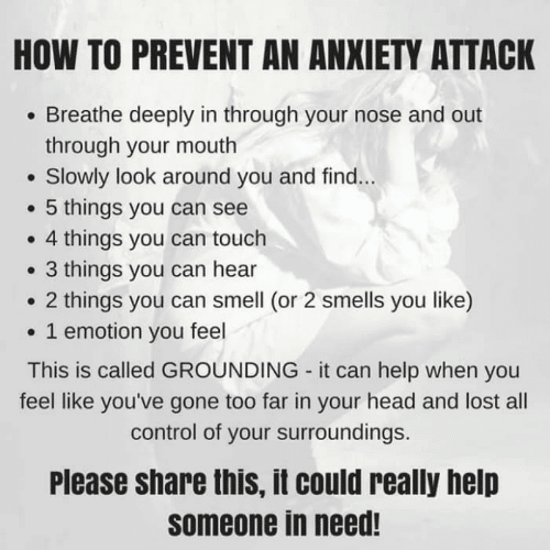 HOW TO PREVENT AN ANXIETY ATTACK Breathe Deeply in Through Your Nose ...