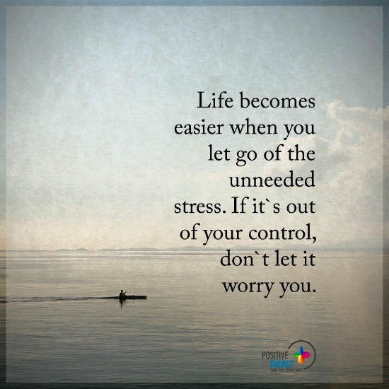 Life becomes easier when you let go of unneeded stress. If ...
