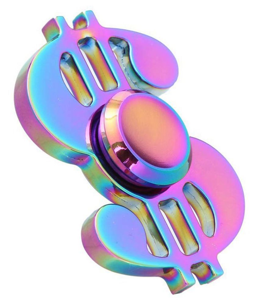 Rainbow Dollar Sign Fidget Hand Spinners EDC Spinner Toy Stress Reducer ...