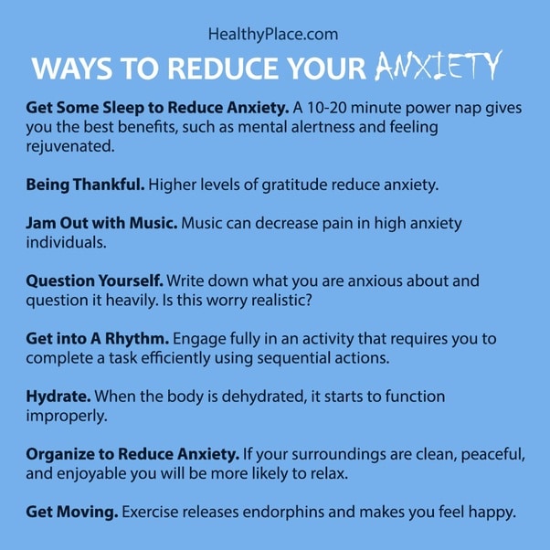 What should one do quickly to overcome anxiety and depression in less ...