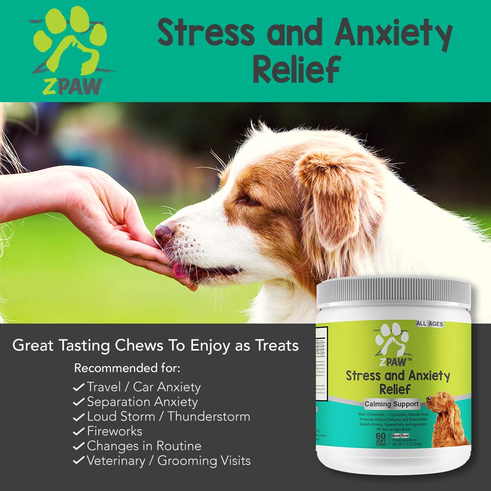 ZPAW Anxiety and Stress Relief Calming Treats for Dogs Anxiety Medicine ...